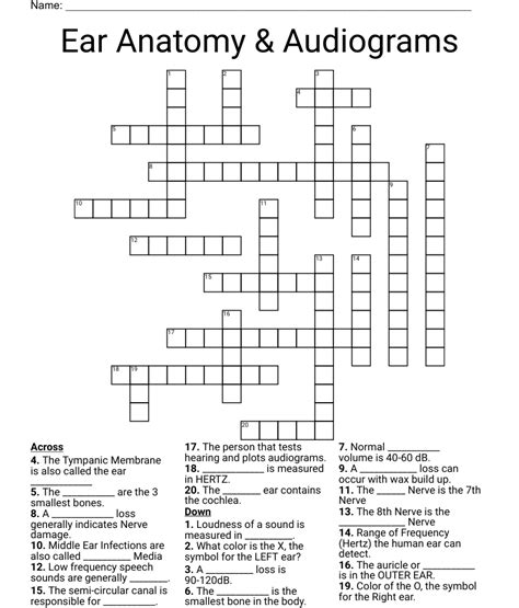 Click the answer to find similar crossword clues. . Part of the ear crossword clue